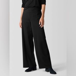 Eileen Fisher Wide-Leg Structured Ponte Pants